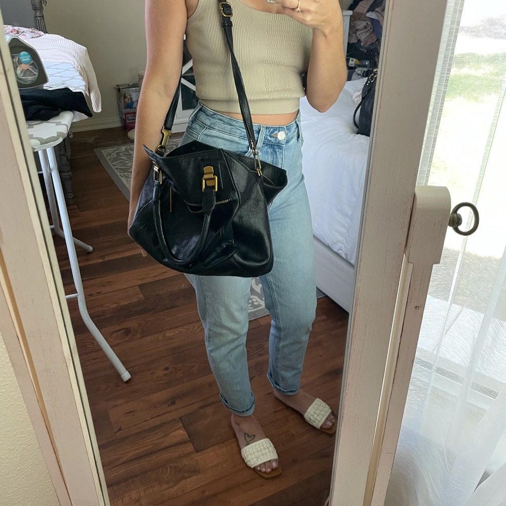 Eliot Luca black leather purse